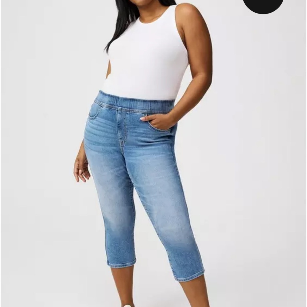 Torrid High-Rise Cropped Skinny Lean Jean Pull-up Sz 3